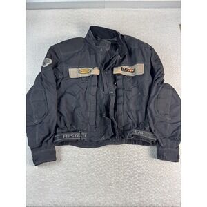 Firstgear Kenya Motorcycle Jacket Mens XL Black Waterproof Padded Touring Gear